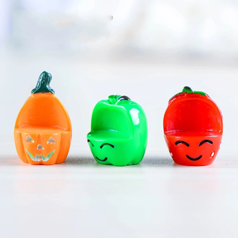 2019 1Pcs Cartoon Strawberry Apple Pumpkin Table DIY Resin Fairy Garden Craft Decoration Miniature Micro Gnome Terrarium Gift | Дом и сад