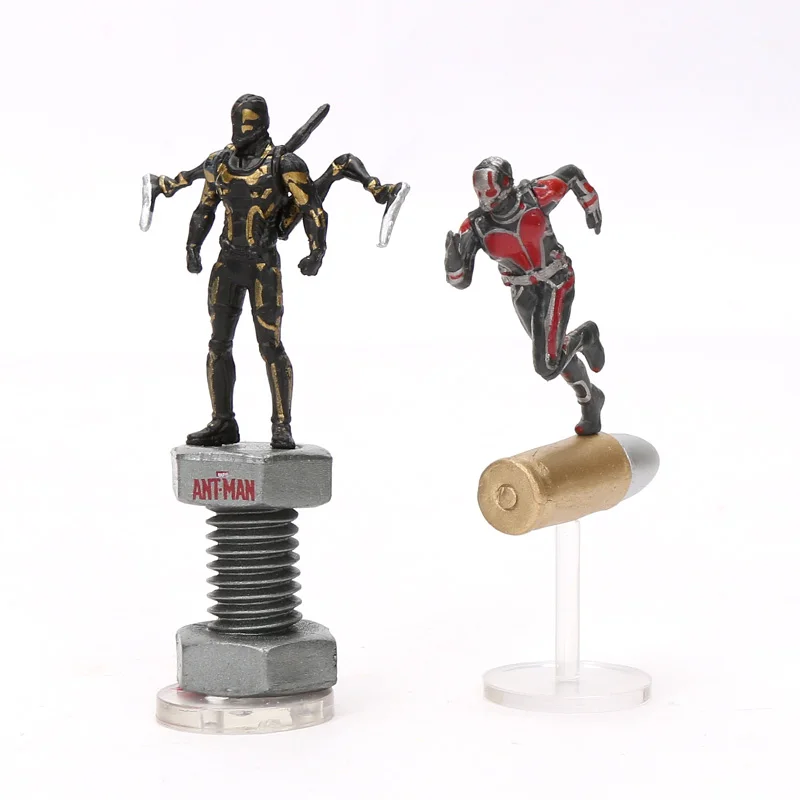 2 шт. 5-7 см игрушки Marvel Мстители эндшпиль мини муравей желтая куртка ПВХ Фигурки супергероя Коллекционная модель кукла игрушка антман