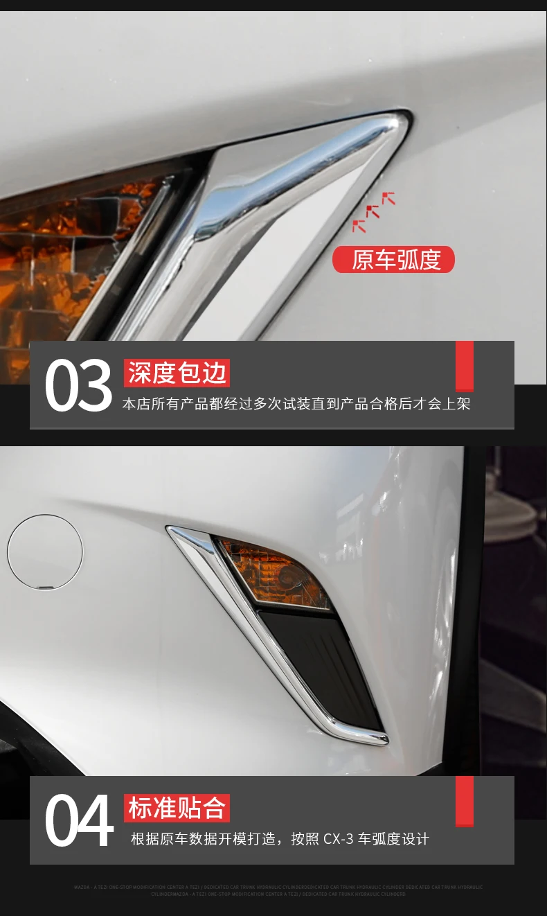 Для Mazda CX 3 CX3 2015 2016 2017 передняя противотуманная фара Защитная крышка отделка