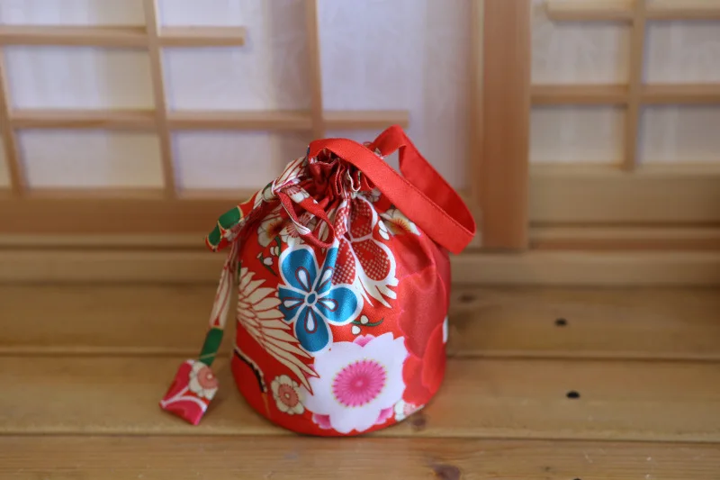 Сумка в японском стиле кимоно Yukata Haori для женщин и девочек с цветочным рисунком и завязками, карнавальный костюм, Традиционная японская