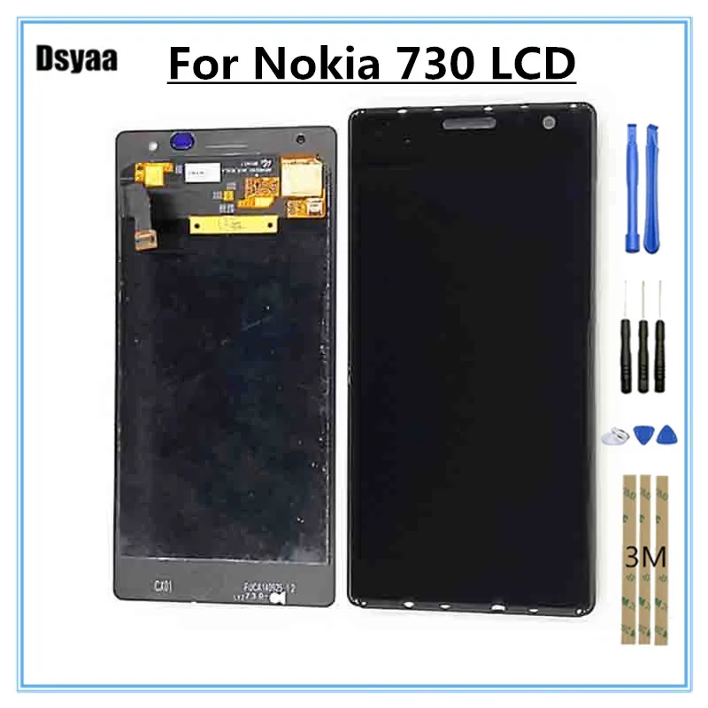 4 7 дюймовый ЖК дисплей для Nokia Lumia 730 кодирующий преобразователь сенсорного экрана