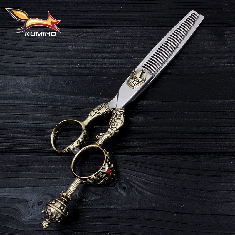 Бесплатная доставка 6 дюймовые ножницы для филировки волос KUMIHO с 30 зубцами правой