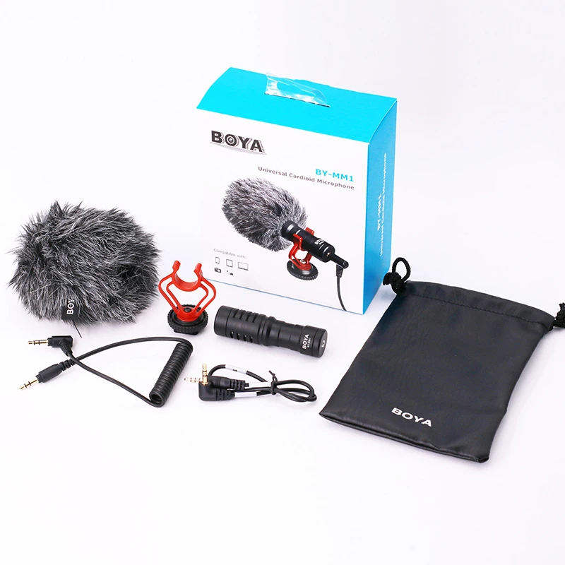 

BOYA BY-MM1 Compact on-Camera Video Microphone Recording Mic for IPhone HuaWei Smartphone DJI Osmo Canon DSLR Recording Studio