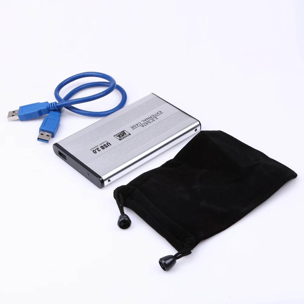 USB 3,0 2," SATA HDD корпус алюминиевый сплав металл 2,5 дюймов SATA коробка для жесткого диска Caddy чехол скорость передачи данных до 5 Гбит/с