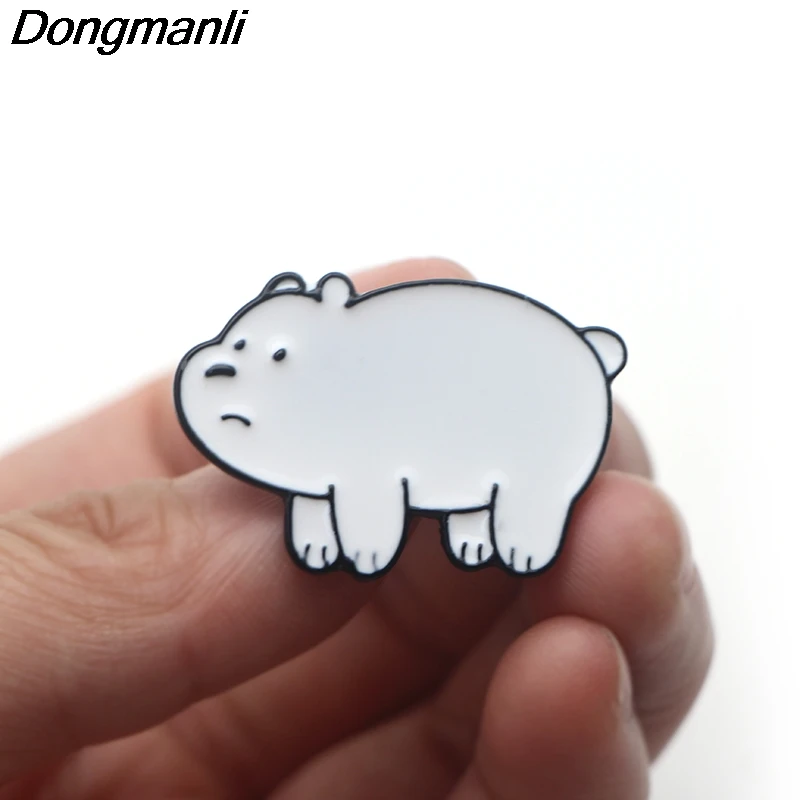 P3862 Dongmanli модные милые Мы Голые Медведи металлические эмалированные броши и коллекция булавок Нагрудный значок для рюкзака воротник ювелирные изделия