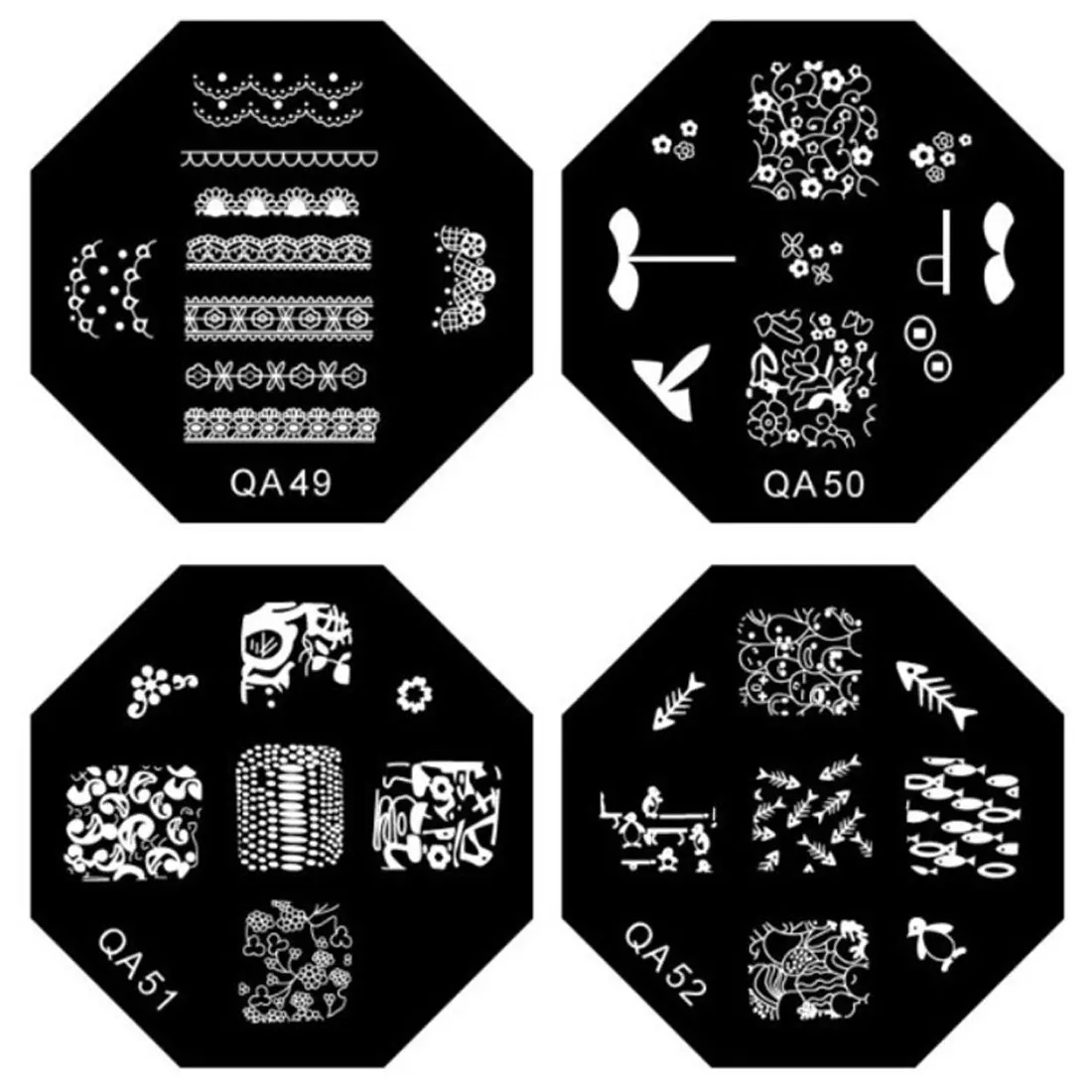 Сделай Сам восьмиугольник Круглый Маникюр для ногтей цветок бабочка Птица