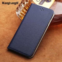 luxury handmade custom phone case for oneplus 5t genuine leather flip litchi texture phone case for oneplus 3t 5 5t 9