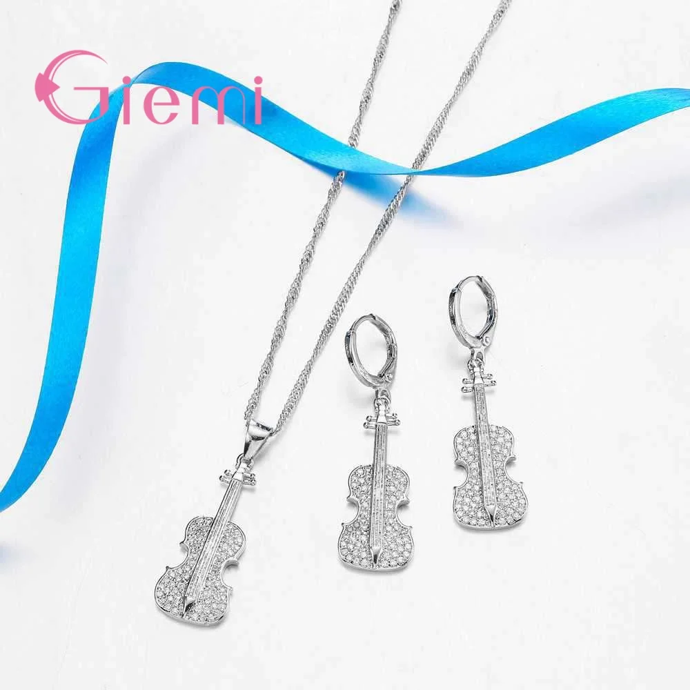 Женские Ювелирные наборы с кристаллами Роскошные уникальным дизайном скрипки
