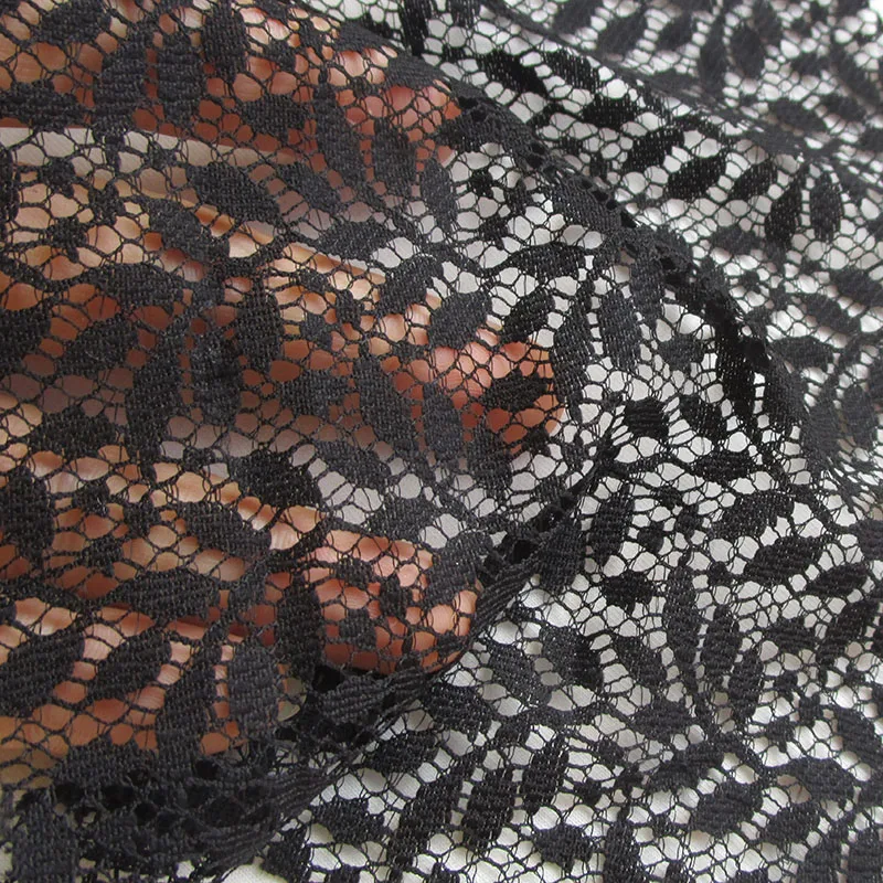 1 ярд французская Сексуальная кружевная ткань с листьями Африканское свадебное