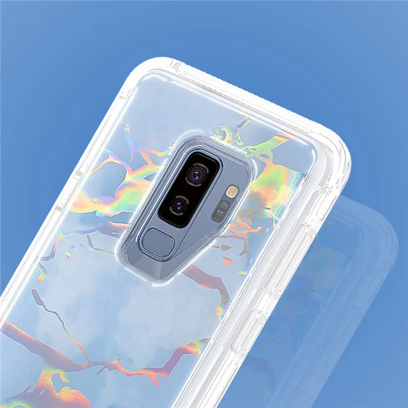 Модный яркий цветной мраморный стильный чехол для телефона samsung Galaxy S9 S10 Plus E Note 9 PC