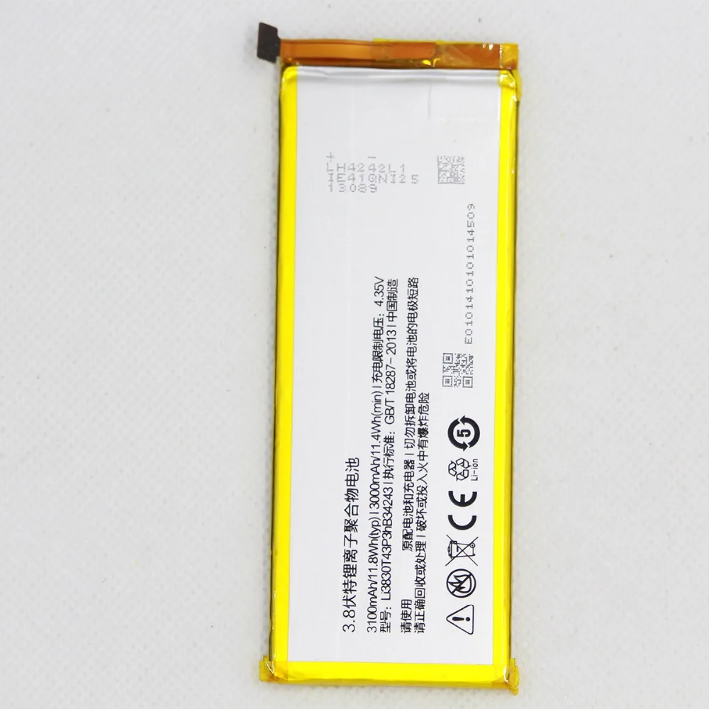Аккумулятор для телефона 2 шт./лот 3100 мАч Li3830T43P3hB34243 ZTE Nubia Z7 MAX NX505J|Аккумуляторы