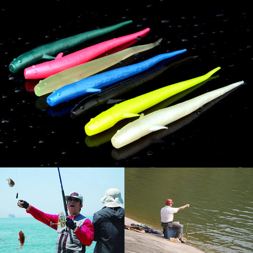

70mm Silicone Lure For Fishing SoftBait Worm artificial Carp Fishing Tackle 10pcs