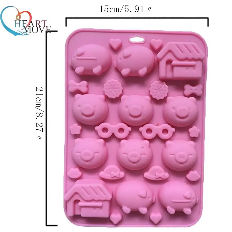 HEARTMOVE Новый DIY Свинья силиконовые формы для помадки на торт мыло шоколада 3D