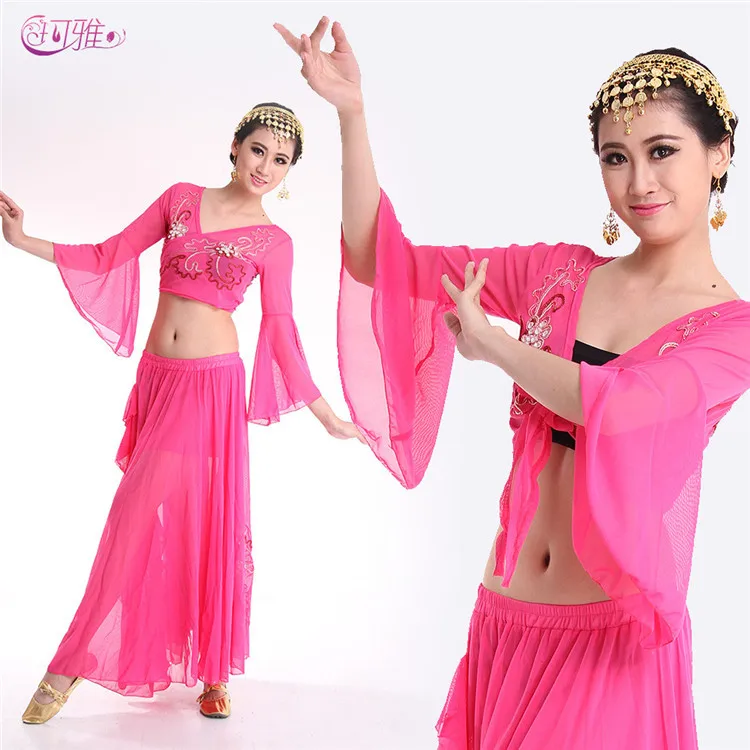 Костюм для танца живота с длинным рукавом и юбкой комплект тренировок 2019 |