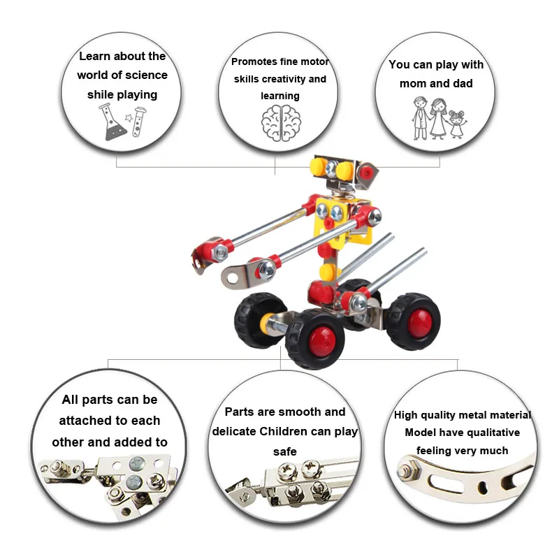 Бесплатная доставка модель строительные комплекты робот-паззл официант
