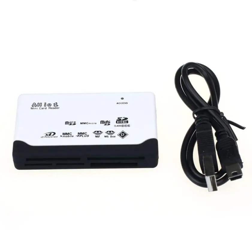 Заводская цена хорошее качество USB 2,0 кард-ридер для SD XD MMC MS CF SDHC TF Micro SD M2 адаптер