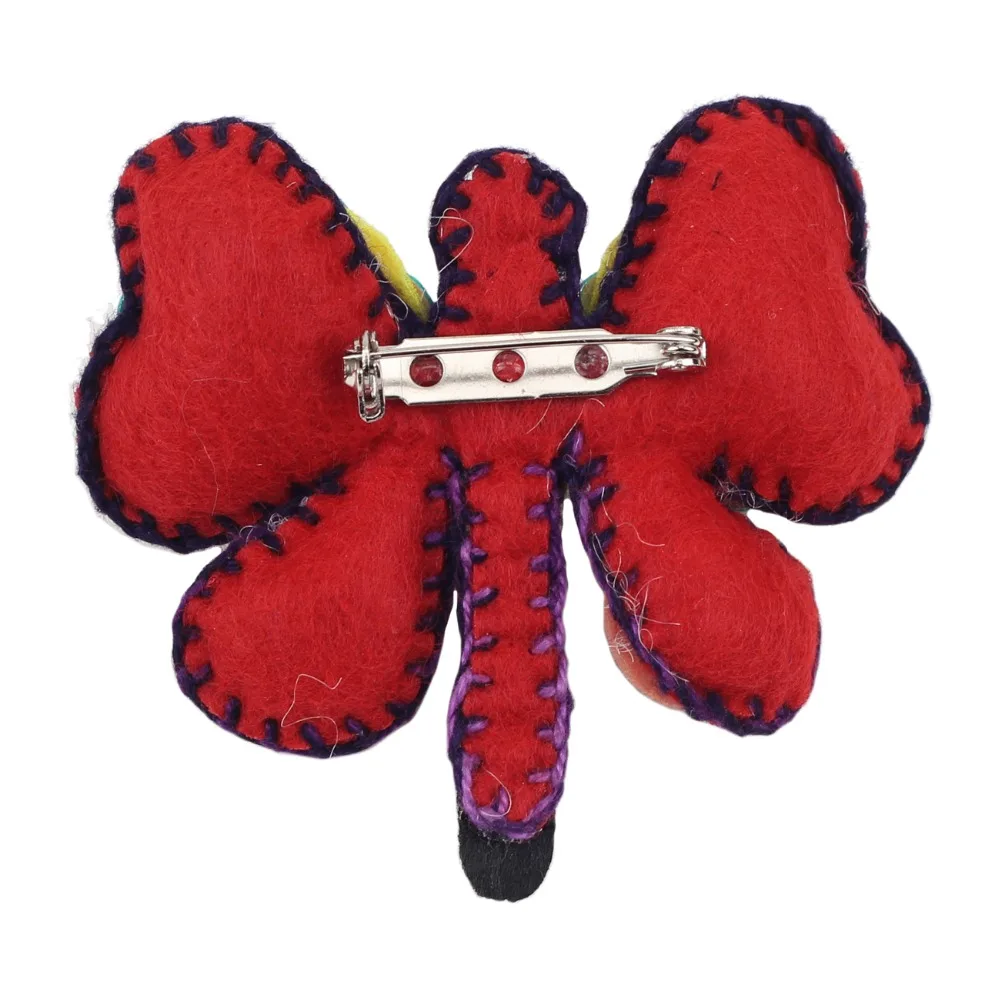 Bonsny Handmade Cotton Material Butterfly Shape Brooch Wedding Pin Collar For Women Ladies Decoration Fashion Jewelry Sequins | Украшения и