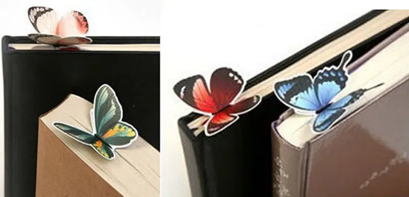 Красивые 50 шт/партия 3D Закладка с бабочкой на день рождения Рождественский подарок закладки для книг офисные принадлежности для школьников, студентов канцелярские принадлежности
