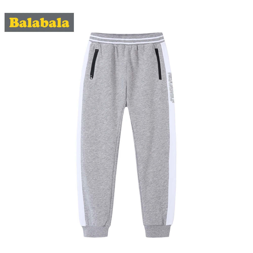 Balabala мальчик сторона-штаны в полоску с карманом на молнии подростковый Pull-on Jogger