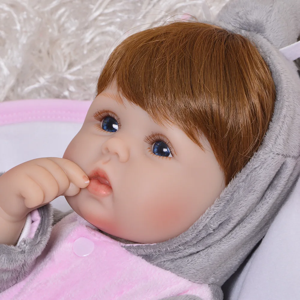 Кукла реборн Мягкая силиконовая 18 дюймов 40 см|silicone reborn babies|silicone rebornreborn baby doll |