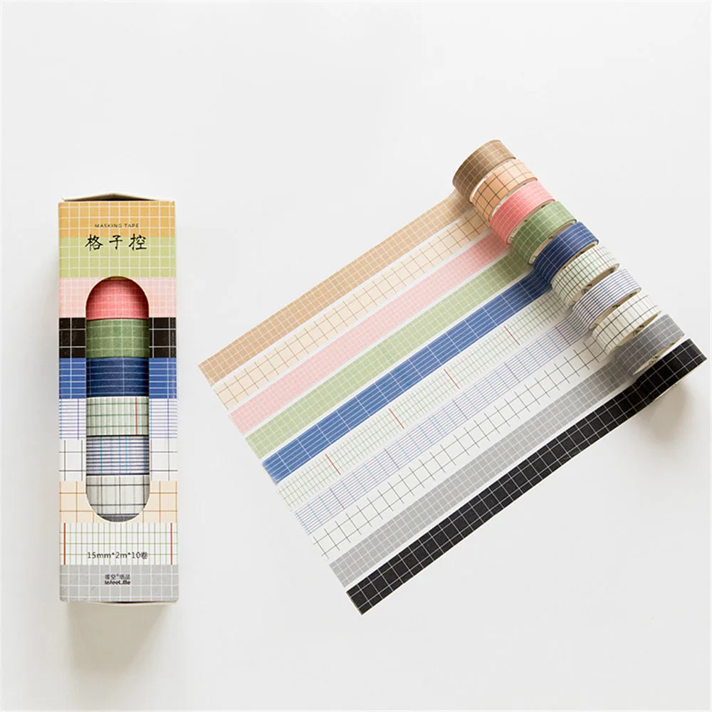 10 Rolls/lot Vintage Series Washi Tapes Kawaii Stationery Self Adhesive Masking DIY Scrapbooking Notebook Decorations|Офисный скотч| |