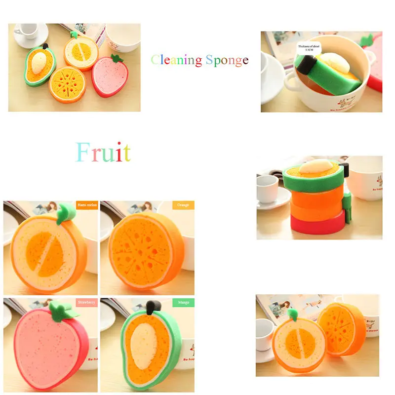 1 шт. популярная волшебная ткань для очистки и губка кисти ластик фруктов