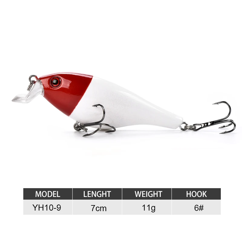 YH10-09 Oddfisher YH10 кренкбейт leurre рыболовный Воблер для мелкой рыбы приманки Isca искусственные Джеркбейт жесткая рукоятка бас Щука рыба озеро река - Цвет: YH10-09