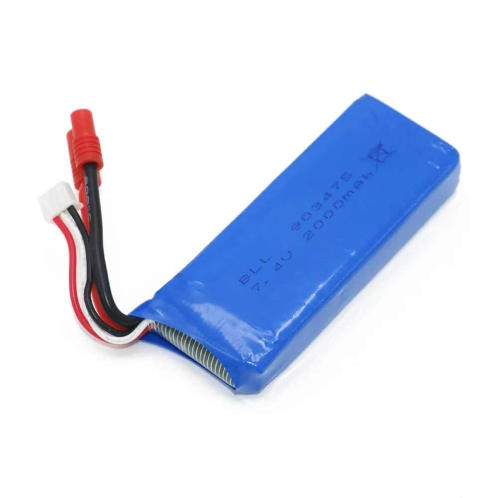 Аккумулятор Lipo Радиоуправляемый 7,4 в 2000 мАч 25C для Syma X8 X8A X8C / X8C-1 X8G X8W Аккумулятор Lipo Радиоуправляемый 7,4 в 2000 мАч 25C для Syma X8 X8A X8C / X8C-1 X8G X8W