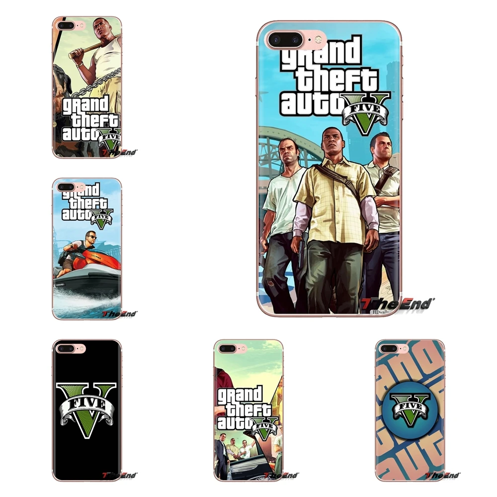For Huawei Mate Honor 4C 5C 5X 6X 7 7A 7C 8 9 10 8C 8X 20 Lite Pro gta grand theft auto 5 san andreas Transparent Clear TPU Case |