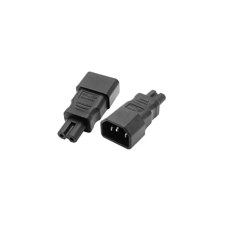 Универсальный адаптер питания IEC 320 C14 в C7 2 шт. переходник штепсельная вилка