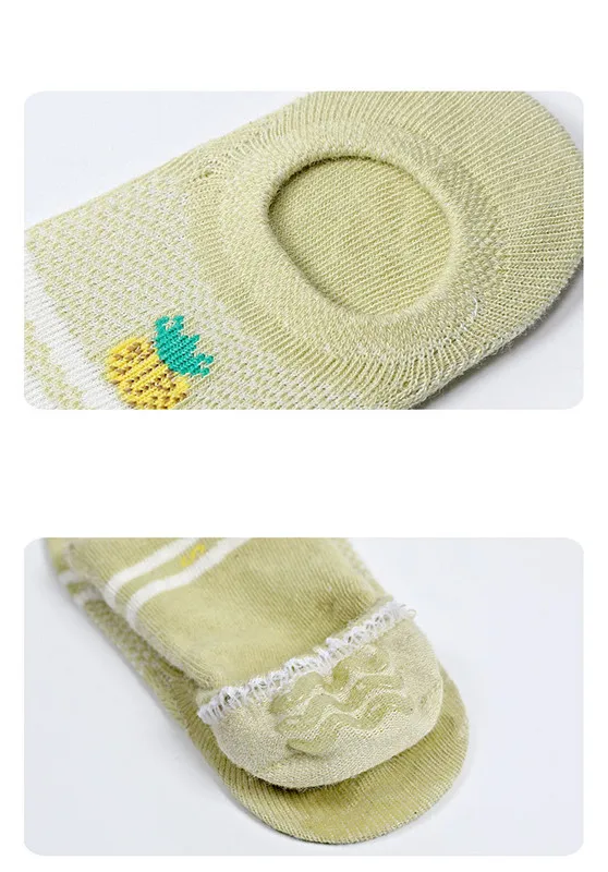 5 пара/лот носки для маленьких девочек и мальчиков хлопковые милые с фруктами