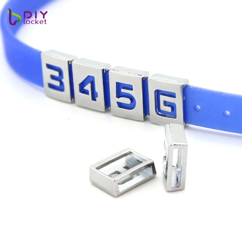 Полые Подвески цифры 0 9 (10 шт./лот) 8 мм подходят для браслетов и LSSL023|charm pearl