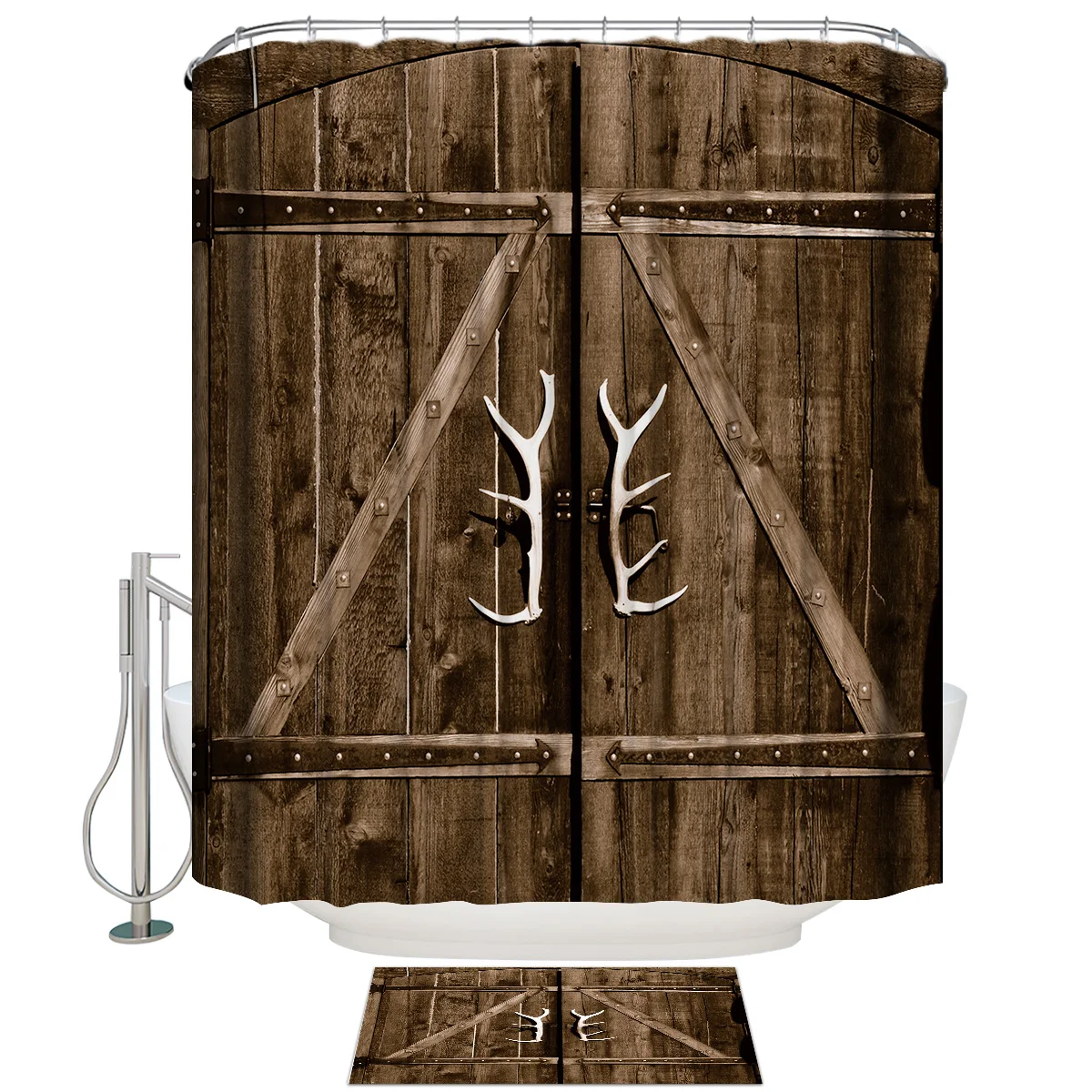 Рога деревянные двери аксессуары для ванной комнаты набор из 2 предметов декор