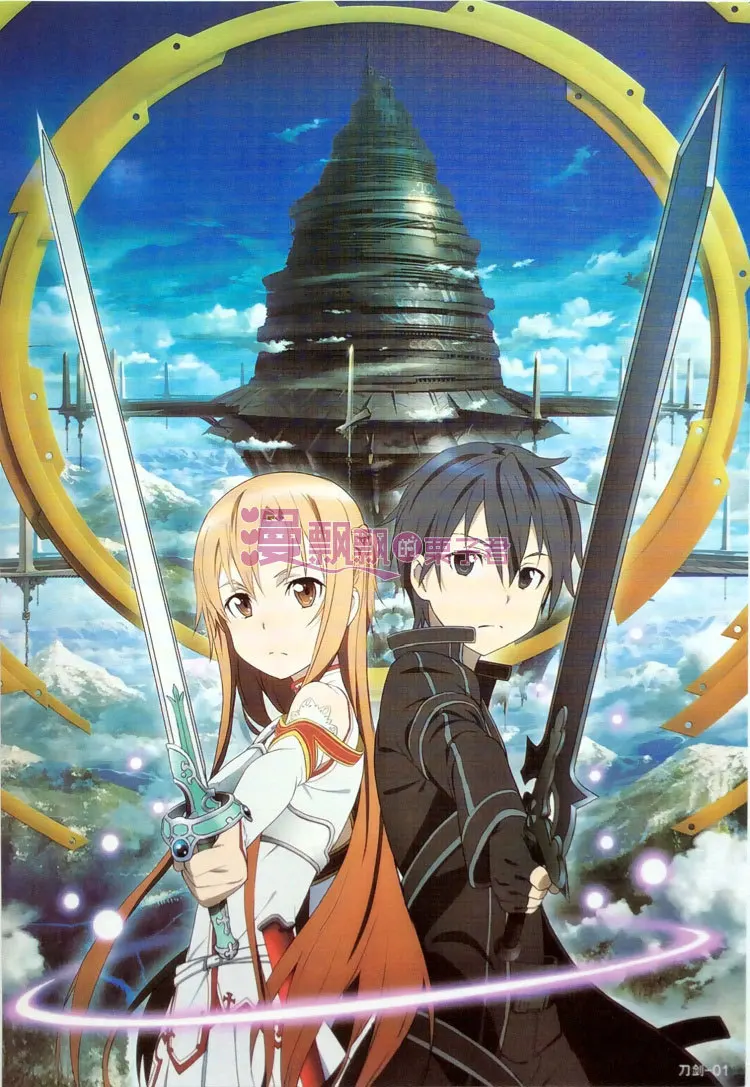 Хорошее качество 8 шт./компл. разные дизайны аниме А3 постеры меч искусство онлайн