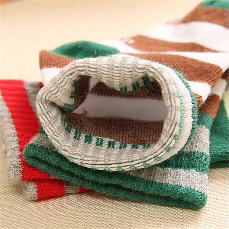 Spring Autumn High Quality Warm Thick Cotton Socks Striped Design Infant Baby Boys Girls Child Kids 0-2 Years | Детская одежда и