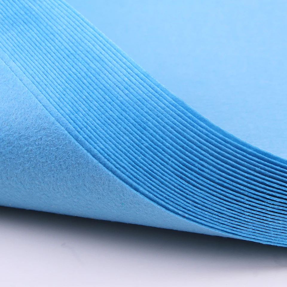Фетровый материал для шитья Одноцветный синий цвет 30x30 см толщина 1 мм|felt material|fabric