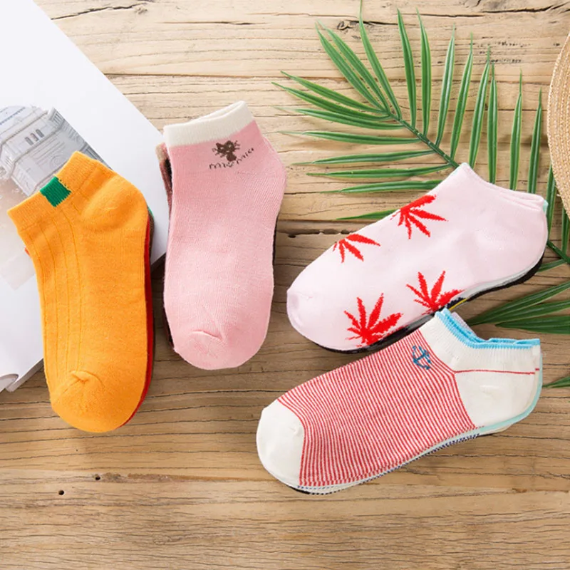 5 пар в комплекте цветные эластичные дышащие носки унисекс удобные полосатые из