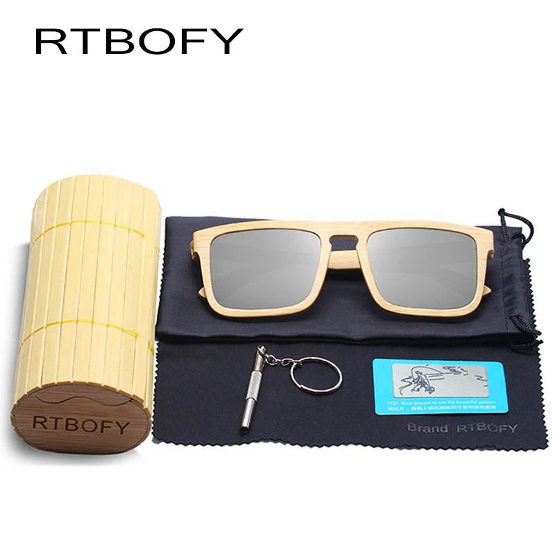 RTBOFY бамбуковые деревянные поляризационные солнцезащитные очки ручной работы