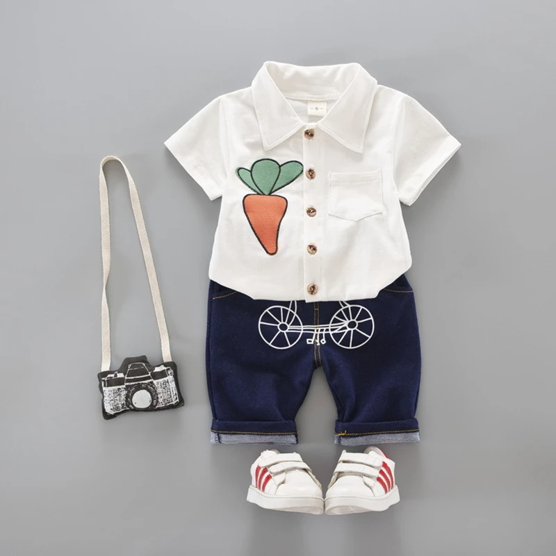 Toddler Boys Clothing Set Summer Baby Suit Shorts Shirt 8-11T Children Kid Clothes Suits Formal Wedding Party Costume | Детская одежда