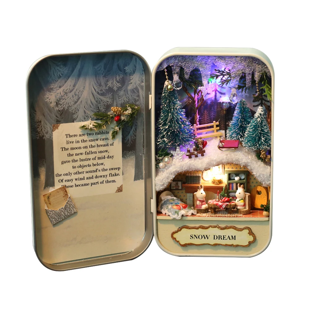 Снежная мечта Кукольный дом DIY кукольный домик миниатюрная деревянная 3D