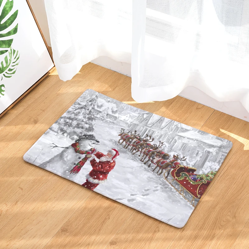 Добро пожаловать коврик с рождественским дизайном Felpudos ванная комната кухня