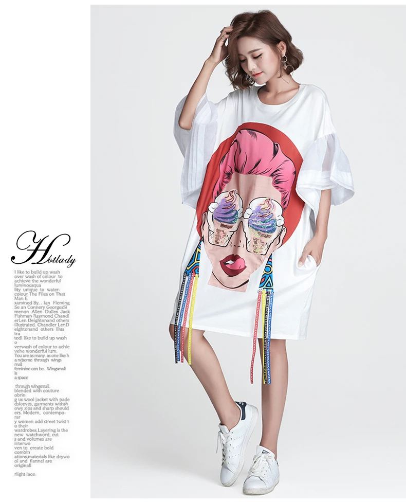 Женское платье с блестками из мультфильма повседневное свободное футболка