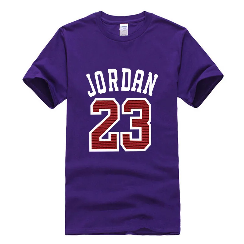 Лидер продаж Jordan 23 Футболка Лето 2017 г. Повседневное уличная 100% хлопок свободные