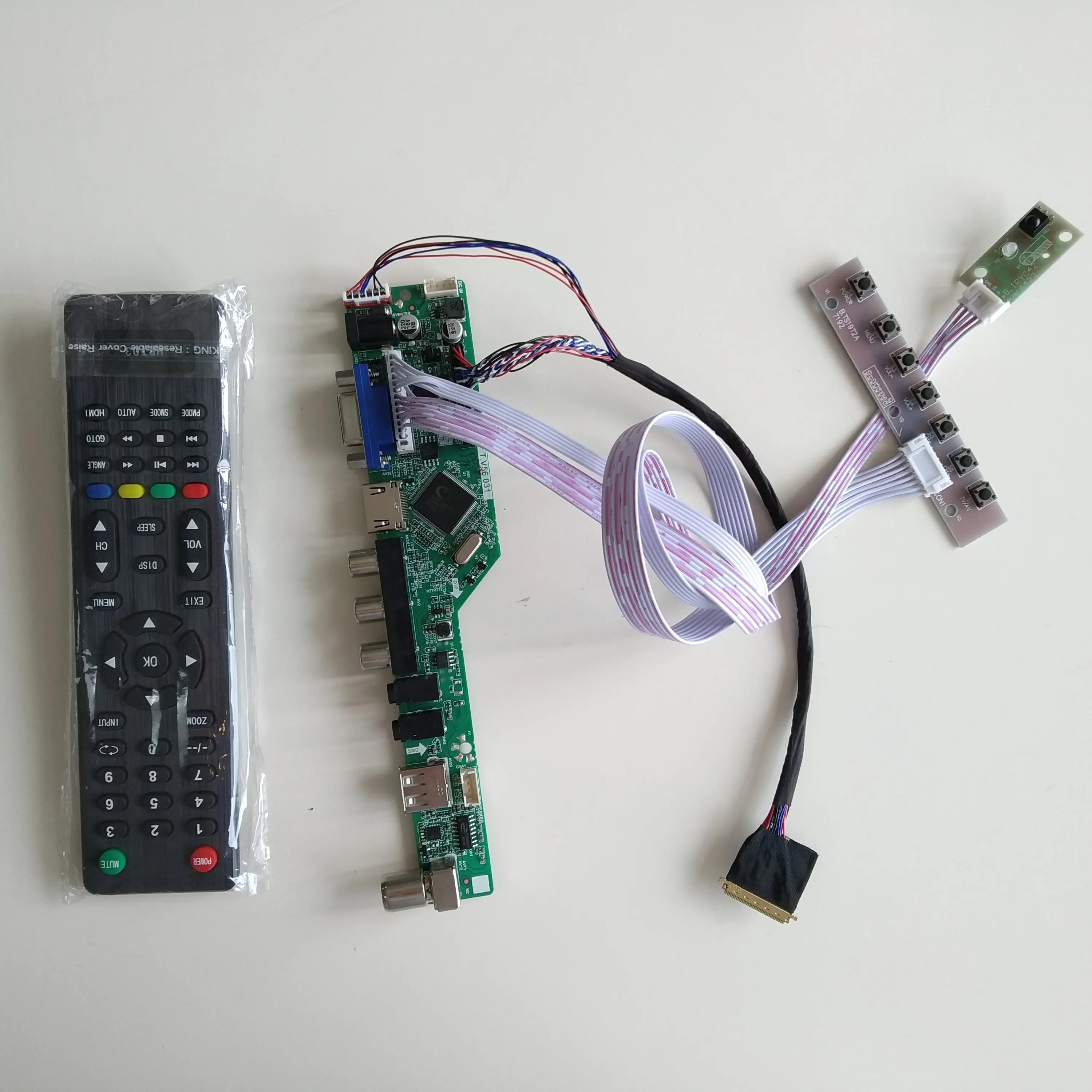 Комплект платы контроллера HDMI DVI VGA LCD TV TV56 USB AV Аудио RF для B156HW02 V.3 1920X1080 панель со