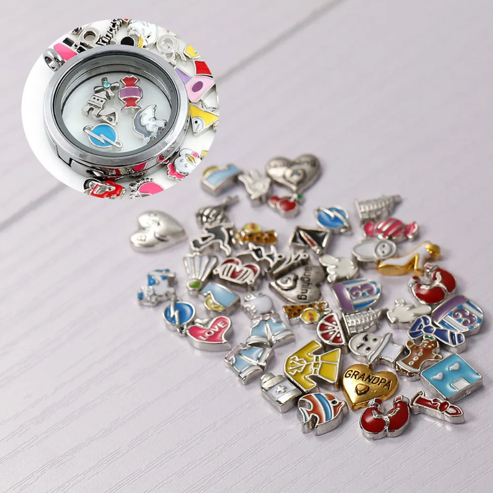 DoreenBeads подвески из цинкового сплава для стеклянного медальона эмаль в случайном