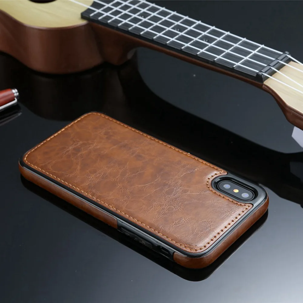 KISSCASE Винтаж кожаный чехол для iPhone X 10 XS Max XR роскошные магнитные мобильный