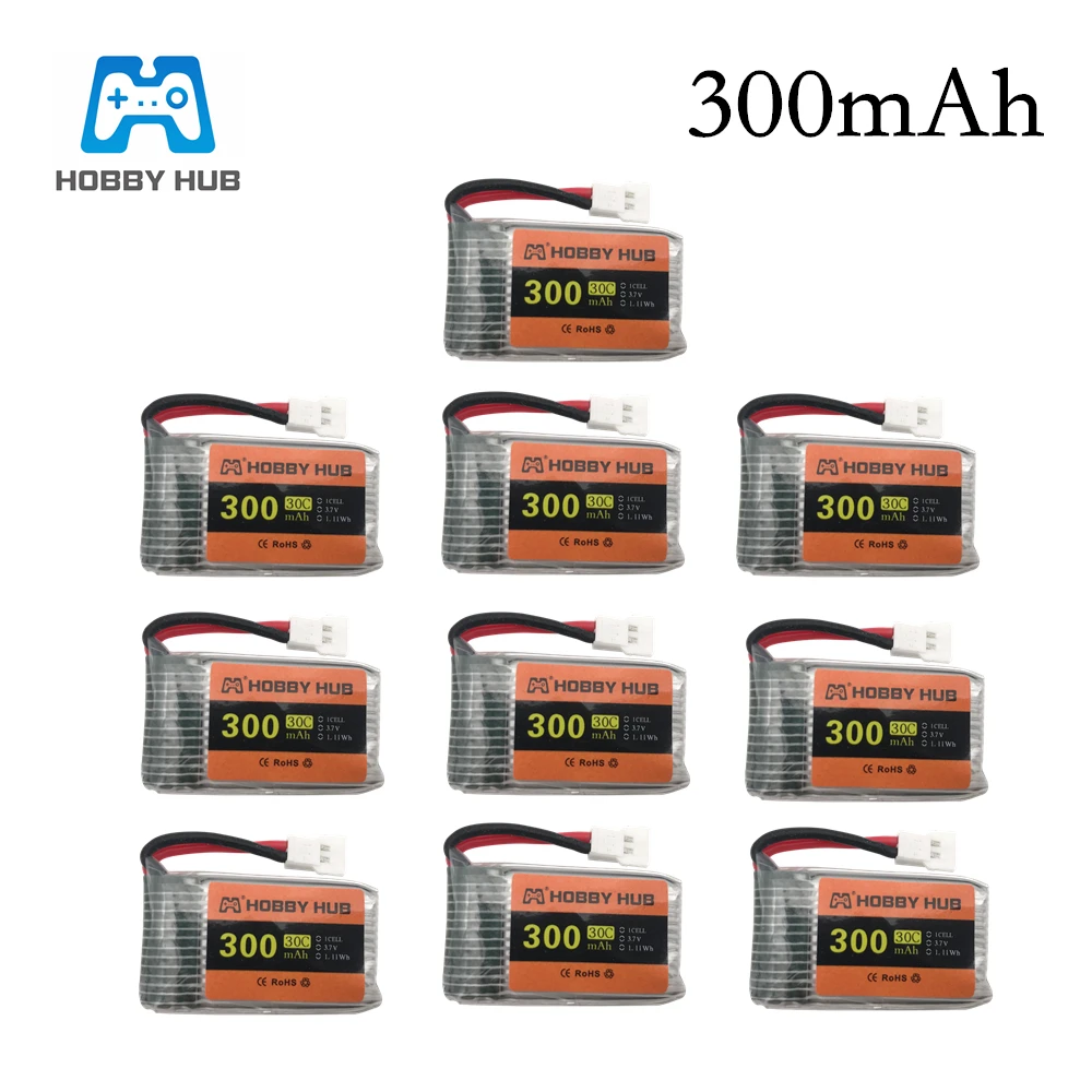 5/10 шт. 3 7 в 300 мАч литий полимерный аккумулятор для телефона Eachine E55 FQ777 FQ17W Hubson H107 Syma