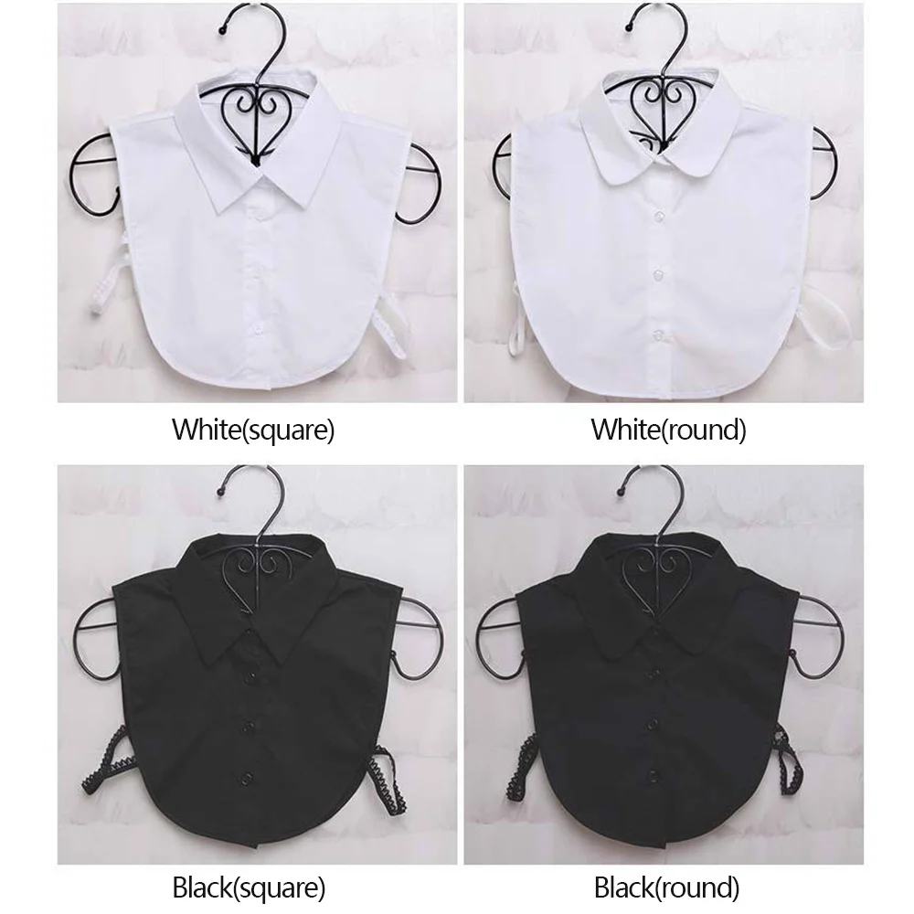 Новинка Женский хлопковый поддельный съемный воротник однотонное ожерелье с