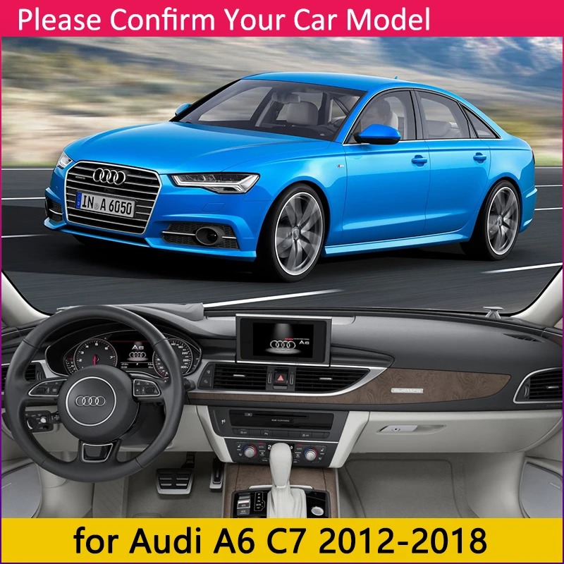 Для Audi A6 C7 2012 ~ 2018 4G Противоскользящий коврик на приборную панель солнцезащитный