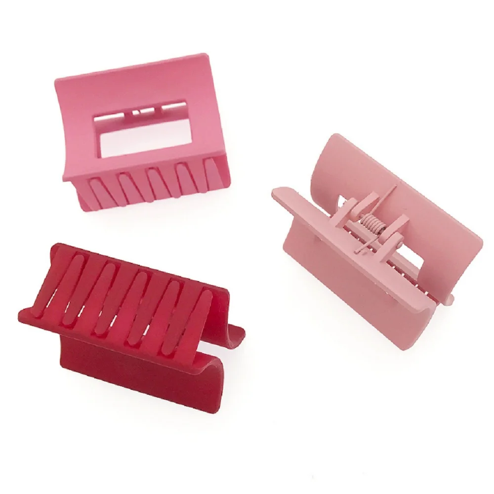 Женская заколка для волос однотонный прямоугольный акриловый зажим разных